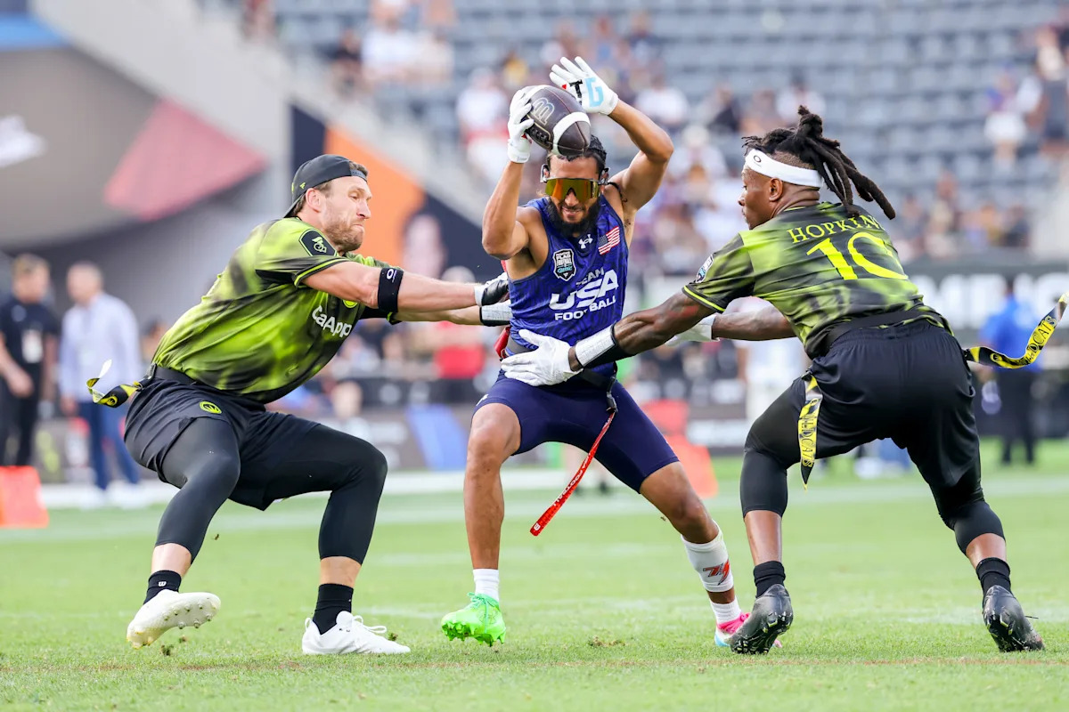 Flag Football Classic  Squad USA rolls through NFL stars