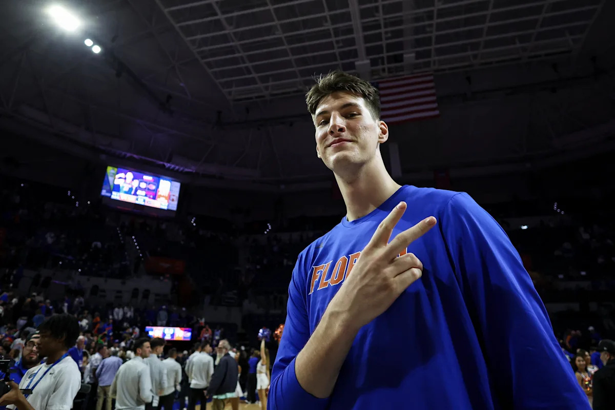 Florida's Olivier Rioux, the tallest college player ever, enters transfer portal creates buzz