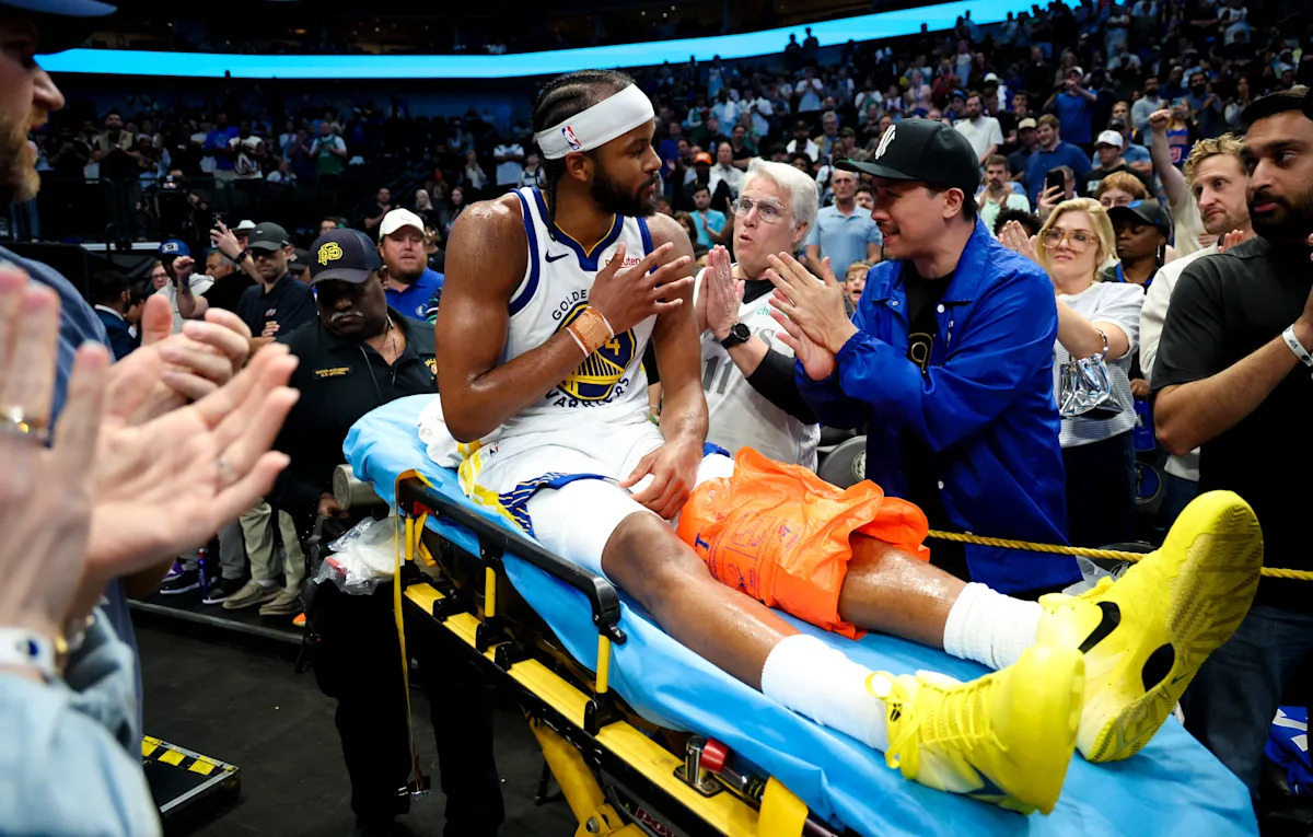 Warriors' Moses Moody stretchered off court after gruesome knee injury hits headlines
